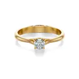 Pierścionek zaręczynowy złoty z diamentami